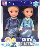 AM2912 Snow Sister Doll Toy LMI-5509 2 Pretty Snow Sisters Dolls with Beautiful Hairs and Moveable Body Parts