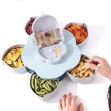 0634 Plastic Smart Candy Box Serving Rotating Tray Spice Storage