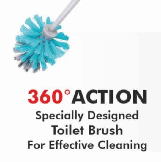 AM0528 Rio Round Toilet Brush German Technology, Toilet Brush for Indian and Western Toilet, Toilet CLEAING Bathroom Brush