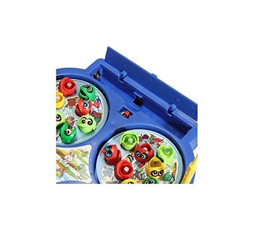 AM2926 Fishing Game LMI-9923 for Kids with Sound Include 32 Pieces Fishes and 4 Fishing Rod Fish Catching Game Multicolour