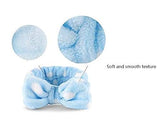 AM1236 Cosmetic Headband Soft Caroset Fleece Hairlace Headband, Bowknot Elastic Hair Band Hairlace Multicolour 1 Piece