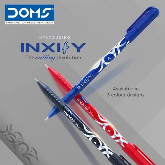 AM0488 Doms INXIfY Softy Ballpen For Smooth Writing Blue -5pcs