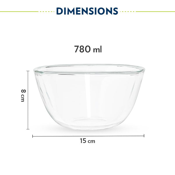 AM3688 Borosil Serving & Mixing 780 ml Square Bowl (BGFGBBWL0001)