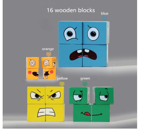 AM3615  Wooden Crazy Face Puzzle Pack of 1 Pcs