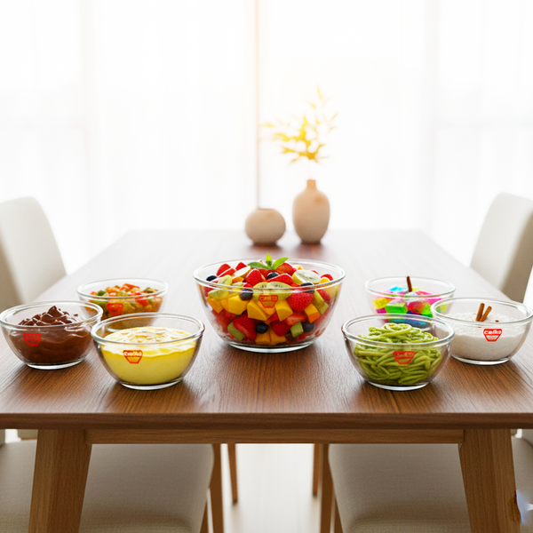 Di0365 Cello Glassware Ornella Pudding Bowls Set (7 Pcs)