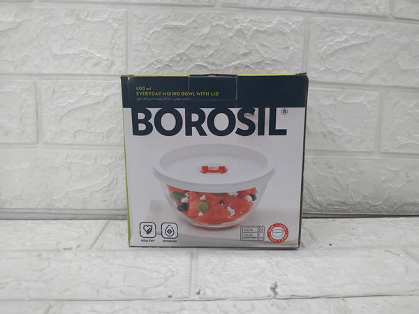 AM3685 Borosil Glass Mixing & Serving Bowl With Lid 500ml (IH22MB005PL)