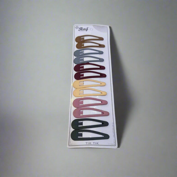 AM1299 Tic Tac Hair Pin For Women 12pc ( Multicolor )