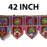 3892 42inch Traditional Art Handmade Door, Velvet Toran, Hanging for Home Traditional, Multicolour