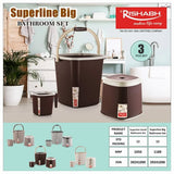 AM2890 Rishabh Superline Big Bathroom Set of 3Pcs