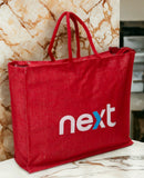 AM2901 Next Eco Friendly Jute Bag for Grocery Shopping with Zip by Meme jumbo