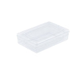 3755 Plastic Rectangular Container Box Set with Lid for Storage of Multipurpose Things Like Jewellery, Medicine, Spices (Clear, 180x120x50 mm)