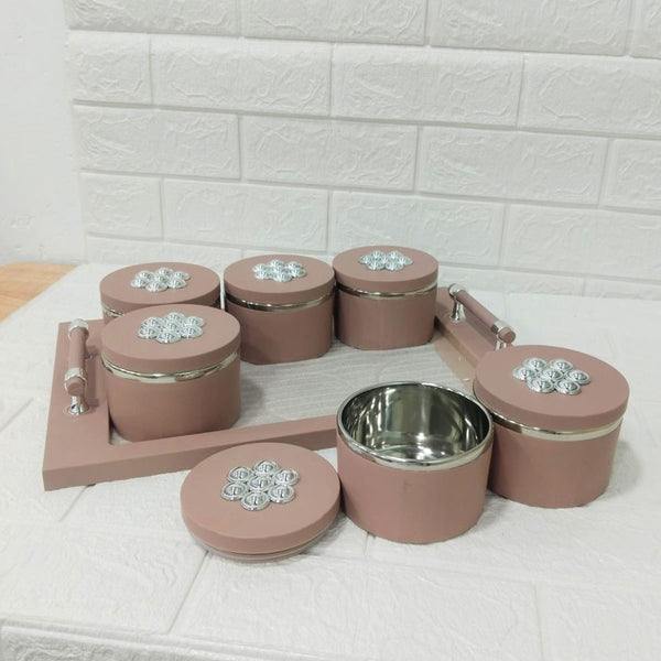 Di0172 Rishabh Steel King Deluxe 6-Piece Multipurpose Container Set