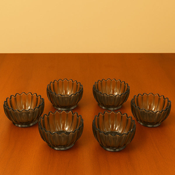 AM5965 Shine Max Ice Cream Glass Bowl - Set OF 6 Pcs