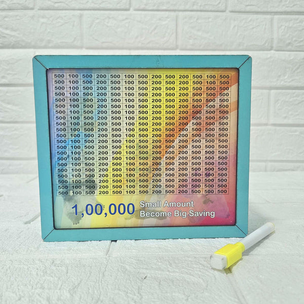 AM6124 Wooden Unicorn Piggy Bank/Money Bank 1,00,000 Goal Tracker