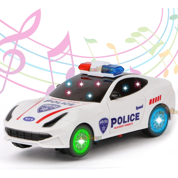 AM6043 360' Rotating Police Dancing Car with 3D Flashing Led Light