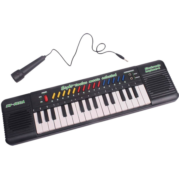 AM6033 Piano Keyboard for Kids with Microphone - 32 Key Piano + MIC + ADAPTER POWER OPTION