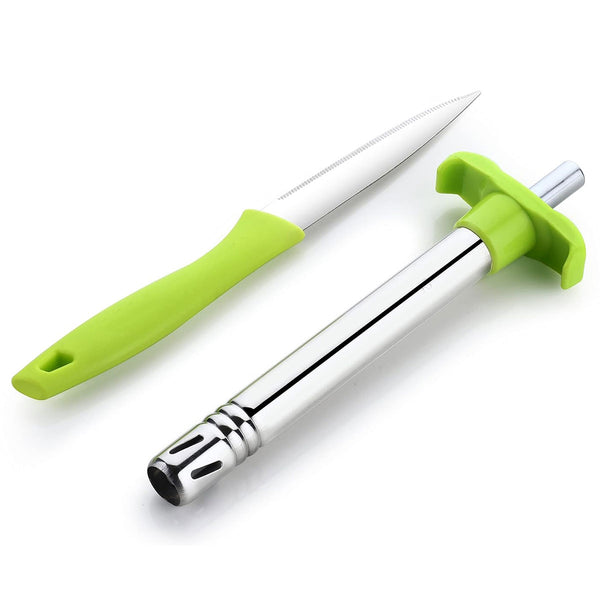AM5954 Tizer Stainless Steel Gas Lighter & Knife Set