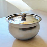 AM6006 Madhuram Stainless Steel Little Handi with Lid – Premium Quality Cookware