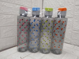 AM3655 Flair Plastic Polka Pet Fliptop Cap Water Bottles Set Of 4 Pcs