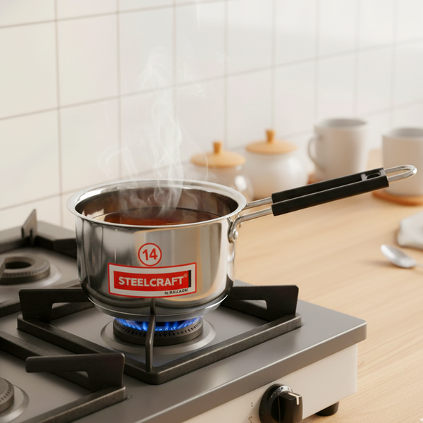 Di0326 Steelcraft Stainless Steel Sauce Pan with Handle – 14 cm