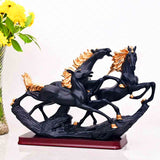 AM5935 Galloping Wild Horses Statue - Elegant Decor and Powerful Symbol