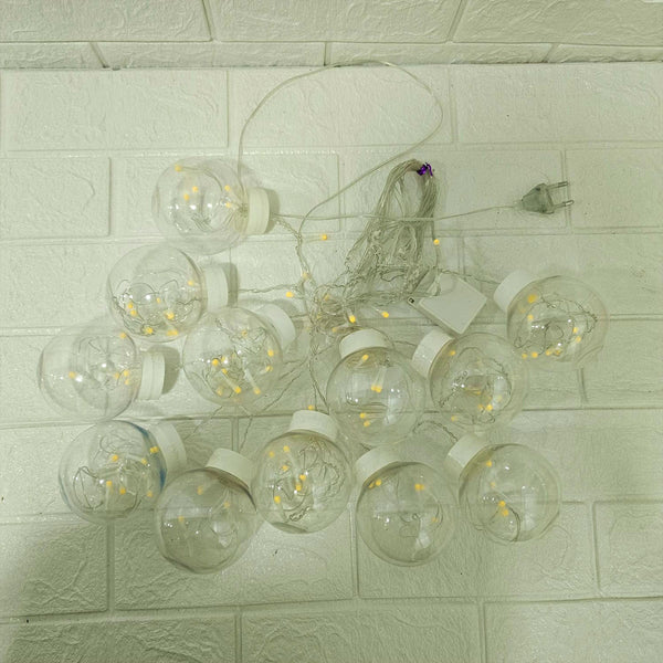 Di0071 12 Ball String LED Lights with Flashing Modes Decoration 6x6 (Warm)