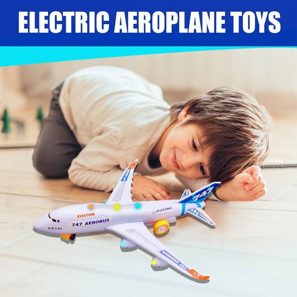 AM6039 Airplane Toy with Lights Effect and Self Rotating