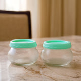 Di0024 Yera Felixa Frosted Glass Jar with Lid – 195ml (Each) – Set of 2