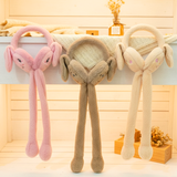 AM6290 LED Light-Up Bunny Plush Earmuffs for Kids – Warm & Fun Winter Ear Covers