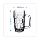 3587 Yera Glass Juice Mug - Plain, Lightweight, 260 ml (Set of 6) (JM10A)