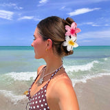 AM6396 Mix Sparkling Flower Design Hair Claw Clip - Medium (1pc)