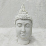 AM6245 Big White Buddha Head Sculpture