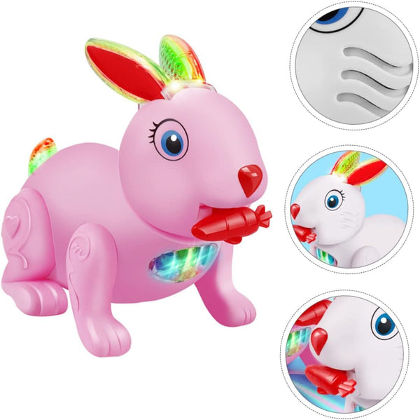 AM0232 3D Musical & LED Light Plastic Rabbit Toy