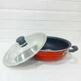 AM6141 Sunmate Deep Kadai with Steel Lid (2.5ltr)– Hammertone Series (Non-Stick Cookware)