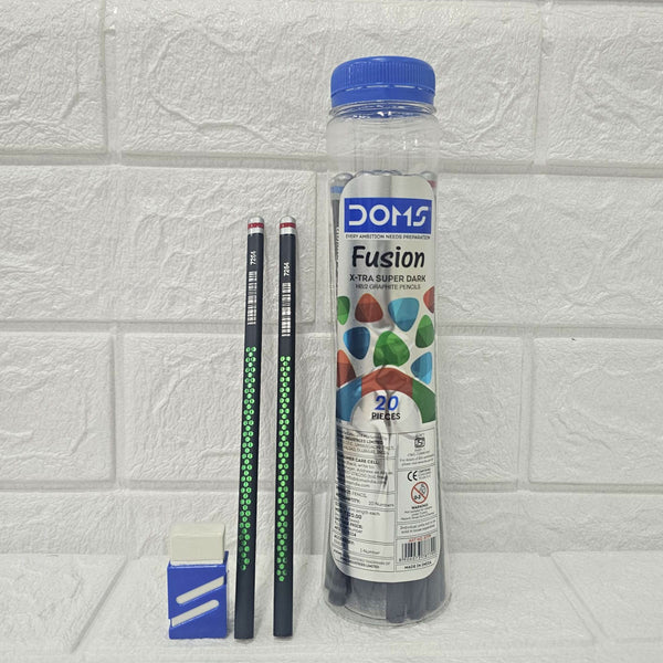 AM6067 Doms SUPER SIX Graphite Pencils - 1 Jars of 20 Pencils