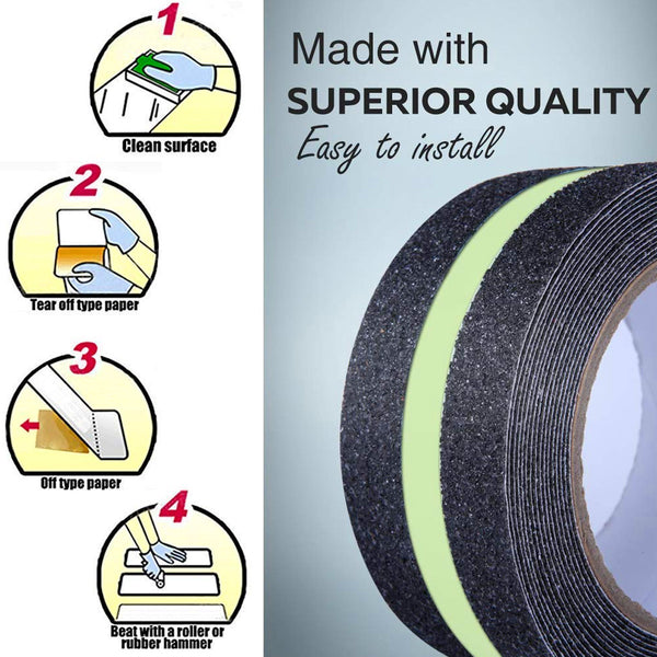 AM6055 Anti-Slip Grip Tape (2 Inch x 5 Meter)– Heavy Duty Non-Slip Traction Tape for Safety and Slip Prevention