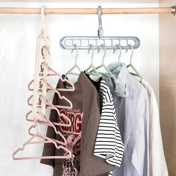 0238 Space Saving Hanger – 9-Hole Wardrobe Organizer | Organivo