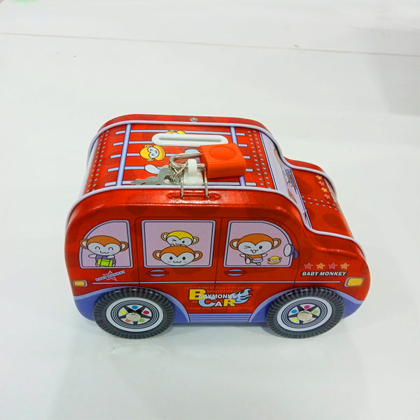 AM5901 S24 Car Shape Money Saving Piggy Bank with Lock and Key for Kids