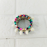 Di0309 Colorful Navratri Kodi Bracelets – Beaded Cowrie Shell for Garba