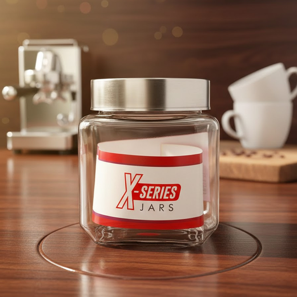 TM0148 Yera X-Series 600ml Square jar with see through cap - 1pc