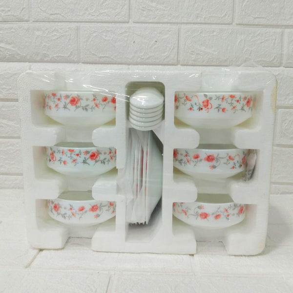 Di0228 Cello Soup Set 18-Piece Designer Crockery - Soup Bowls, Spoons & Plates