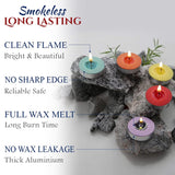 AM0151 Tealight Candles MultiColor (Pack of 10, 6 GM)