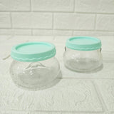 Di0024 Yera Felixa Frosted Glass Jar with Lid – 195ml (Each) – Set of 2