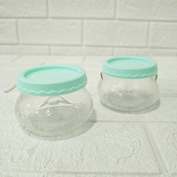 Di0024 Yera Felixa Frosted Glass Jar with Lid – 195ml (Each) – Set of 2