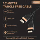 AM5884 Duracell Usb Type C To Type C USB Cable 4A(60W) - 3.9 Feet(1.2M)