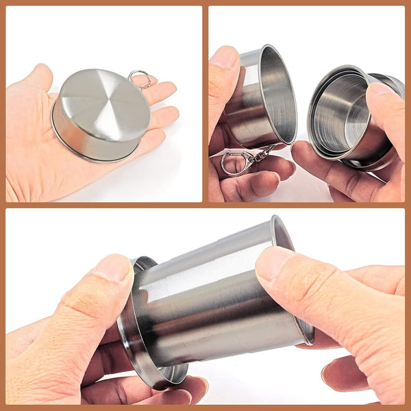 Stainless Steel Collapsible Cup For Traveling Outdoor