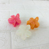 AM6396 Mix Sparkling Flower Design Hair Claw Clip - Medium (1pc)