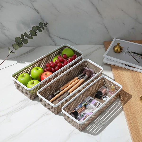 AM6524 Joyful Dot Basket Long - Multipurpose Storage Organizer (3 Pcs Set)