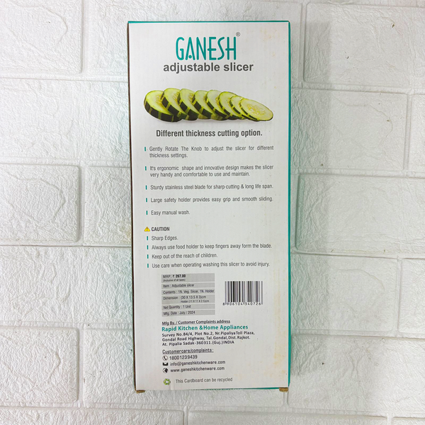 AM6330 Ganesh Adjustable Veg Slicer - 13.5x3cm