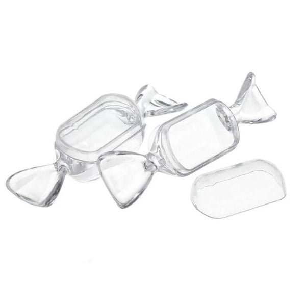 A08141 Candy Shape Jewellery Storage Box with Clear Lid for Rings and Studs (1 Pc)